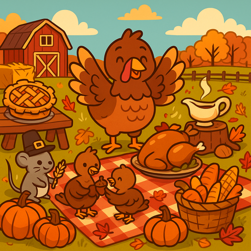 Thanksgiving Clay Texture Roller Set - Thanksgiving Feast and Thanksgiving Pals (4")