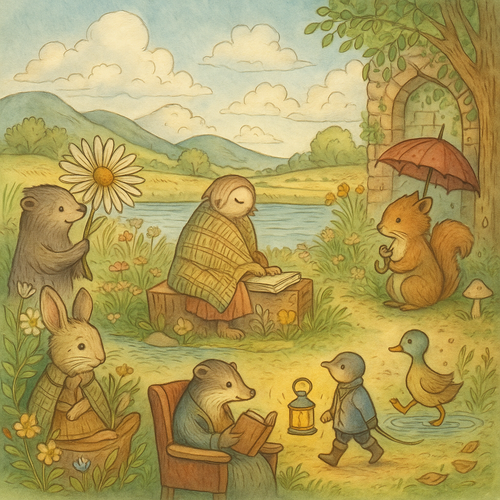 Storybook Clay Texture Roller Set - Cozy Critters and Windy Weather (4")