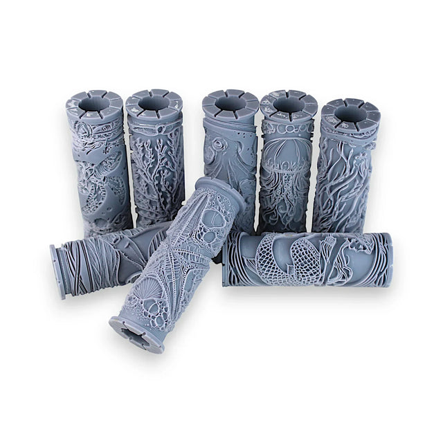 Ocean Clay Texture Roller Set - Tidepool & Deepwater (4") – 8 Pack