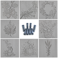 Autumn Clay Texture Roller Set #01 - Autumn Harvest and Fall Foliage (4