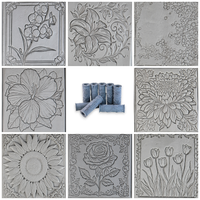 Flower Clay Texture Roller Set #01 - Garden & Exotic Flowers (4