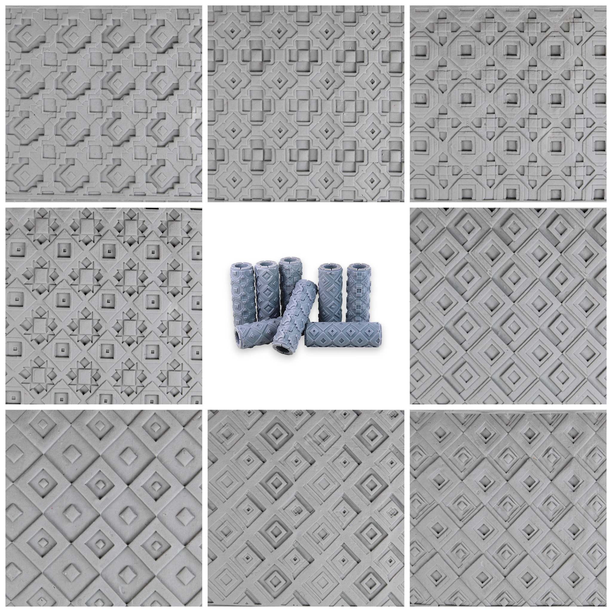 Geometric Set #02 - Modernist Grid and Layered Tile