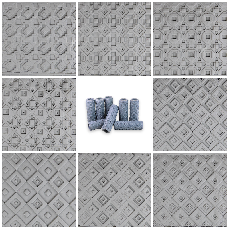 Geometric Set #02 - Modernist Grid and Layered Tile