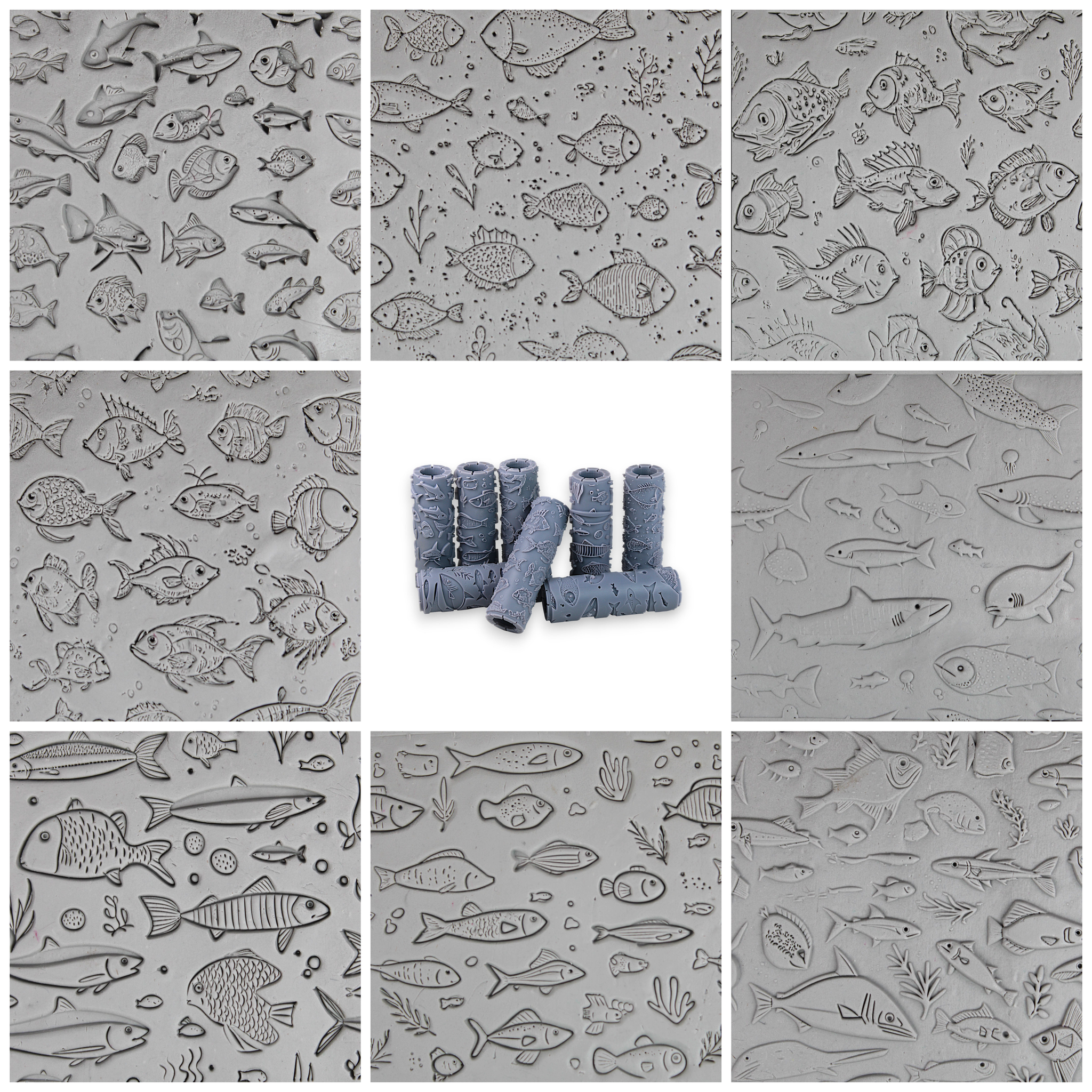 Ocean Set #02 - Schooling Fish and Seascape Swimmers