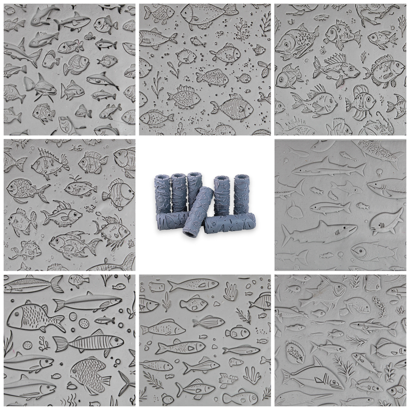 Ocean Set #02 - Schooling Fish and Seascape Swimmers