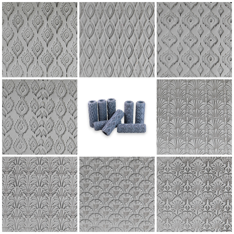 Seamless Set #04 - Modern Ikat and Deco Fan