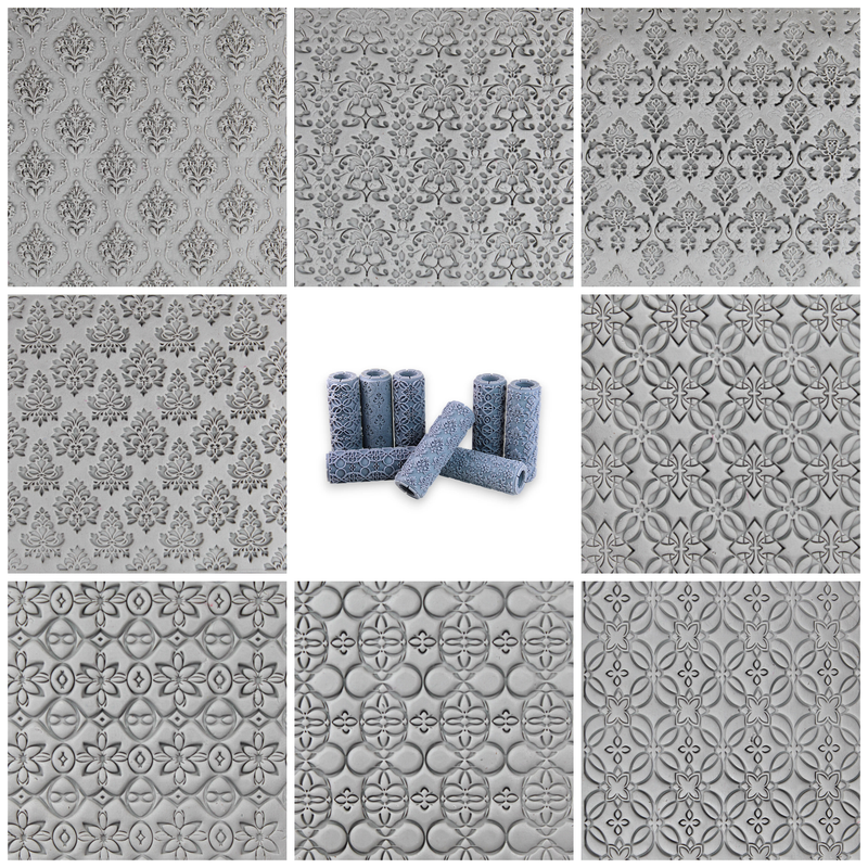 Seamless Set #06 - Classic Damask and Architectural Lattice