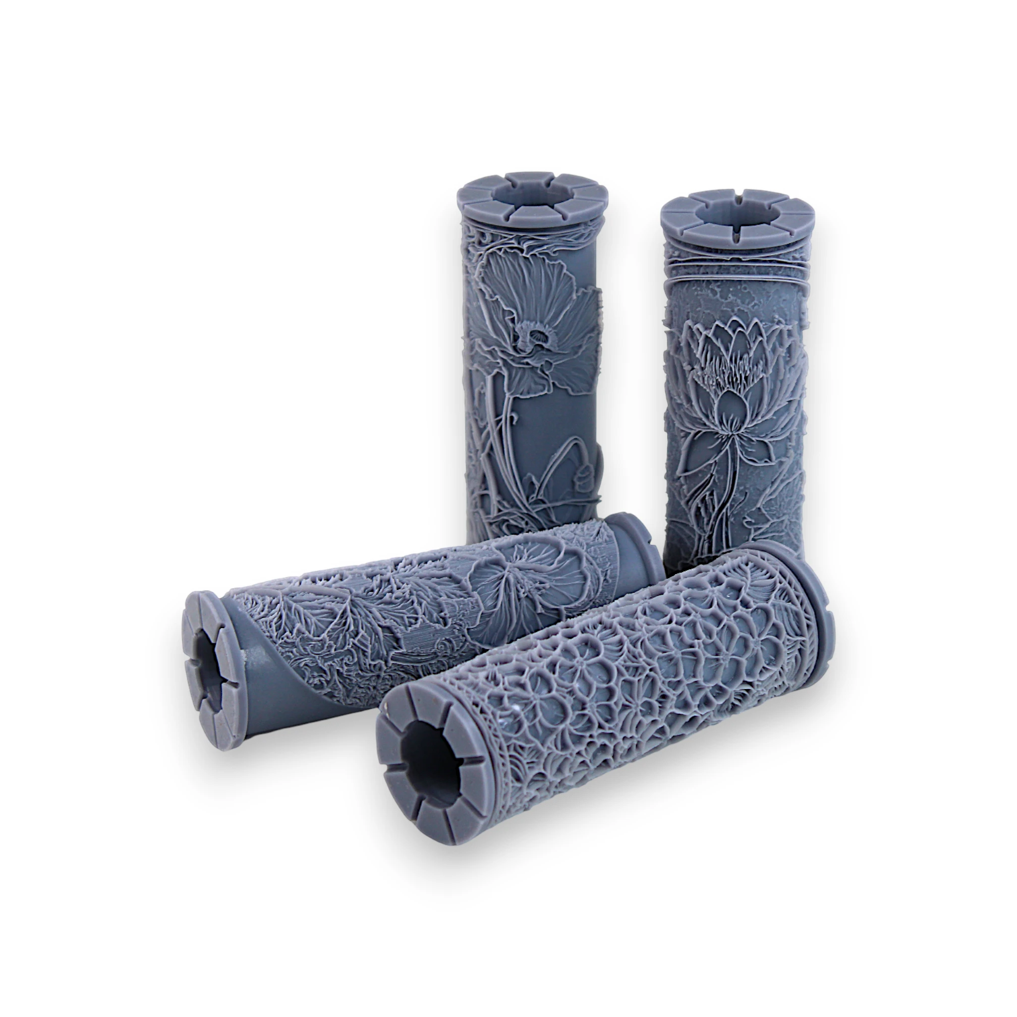 Flower Clay Texture Roller Set #02 - Cottage Blooms & Water's Edge Flowers (4