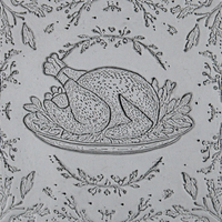 Thanksgiving Clay Texture Roller Set #01 - Thanksgiving Feast and Thanksgiving Pals (4")