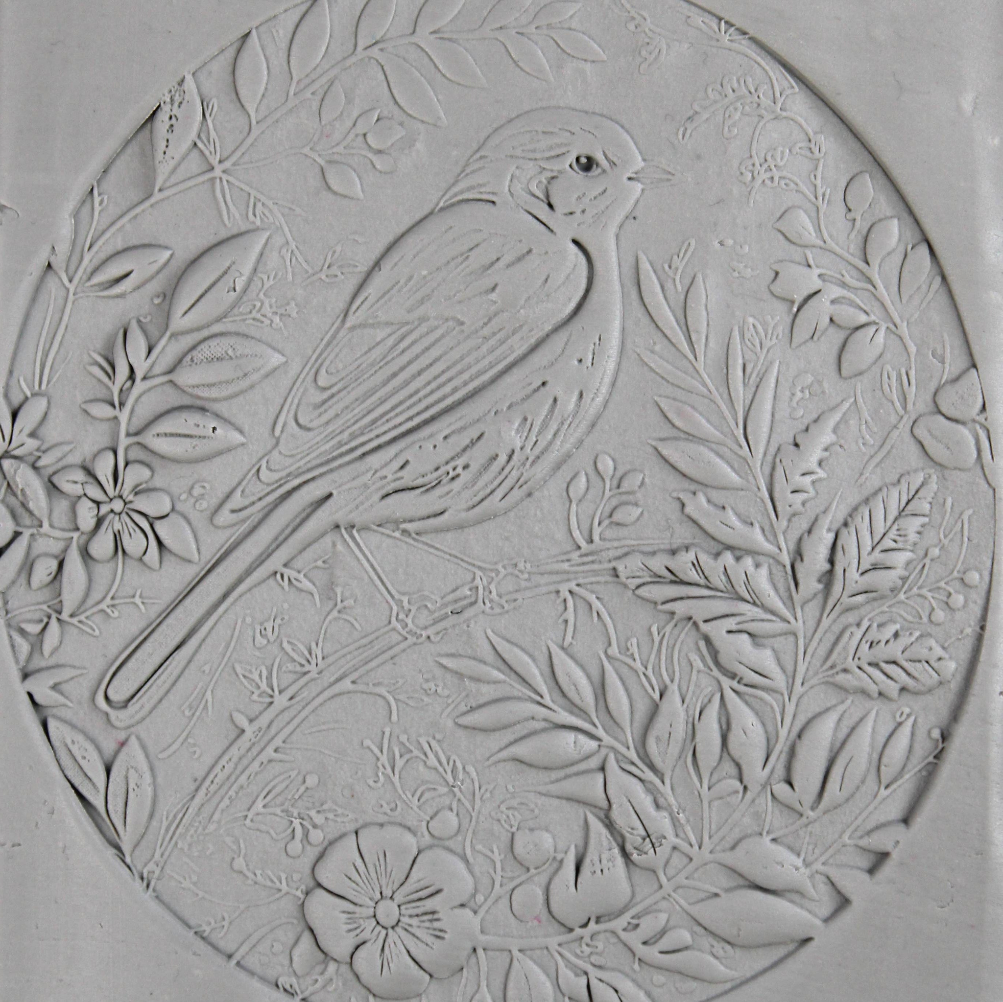 Bird Clay Texture Roller Set #01 - Backyard Bird and Tropical Bird (4