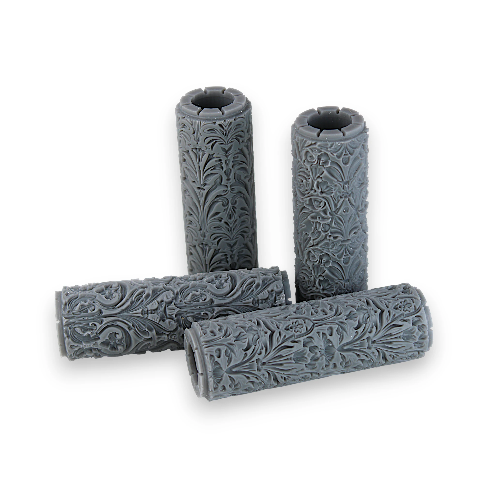 Seamless Clay Texture Roller Set #03 - Nouveau Garden & Geometric Bloom (4