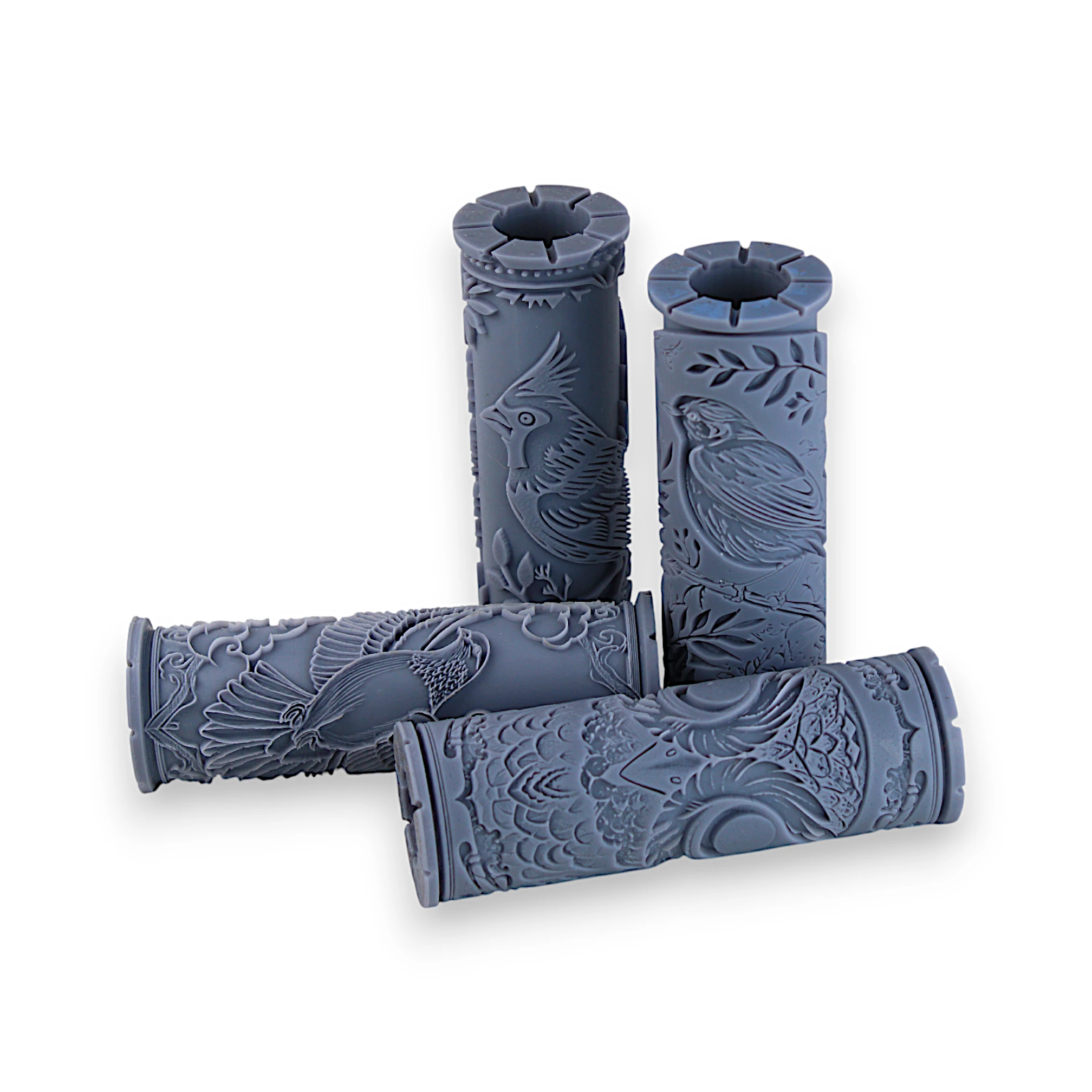 Bird Clay Texture Roller Set #01 - Backyard Bird and Tropical Bird (4