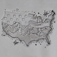 America Clay Texture Roller Set #01 - Stars & Stripes and Americana Icons (4")