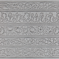 Seamless Border Clay Texture Roller Set #01 - Celtic Knotwork & Garden Reverie (4")