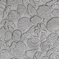 Seamless Ocean Clay Texture Roller Set #01 - Coastal Creatures & Shells and Seafloor (4")