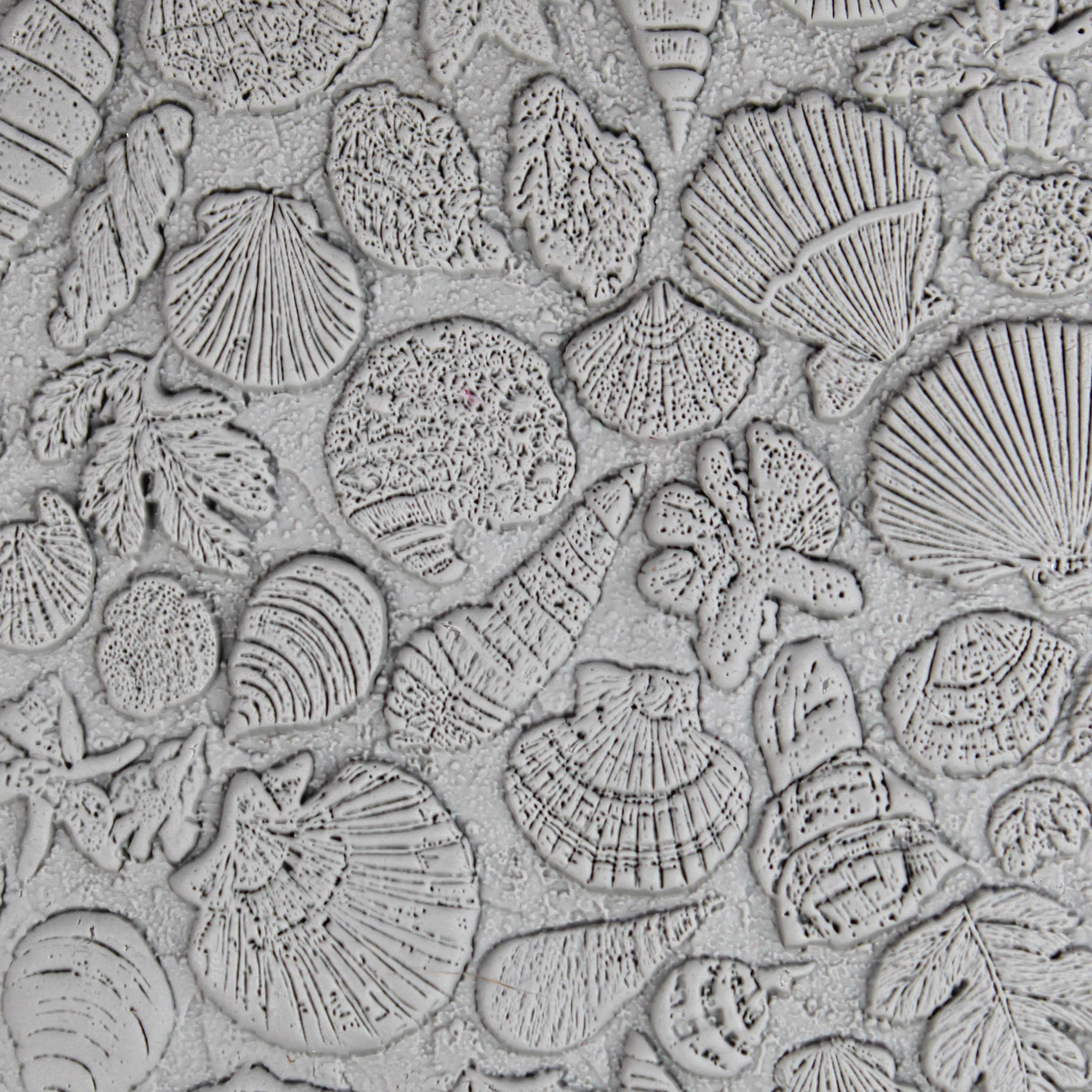 Seamless Ocean Clay Texture Roller Set #01 - Coastal Creatures & Shells and Seafloor (4