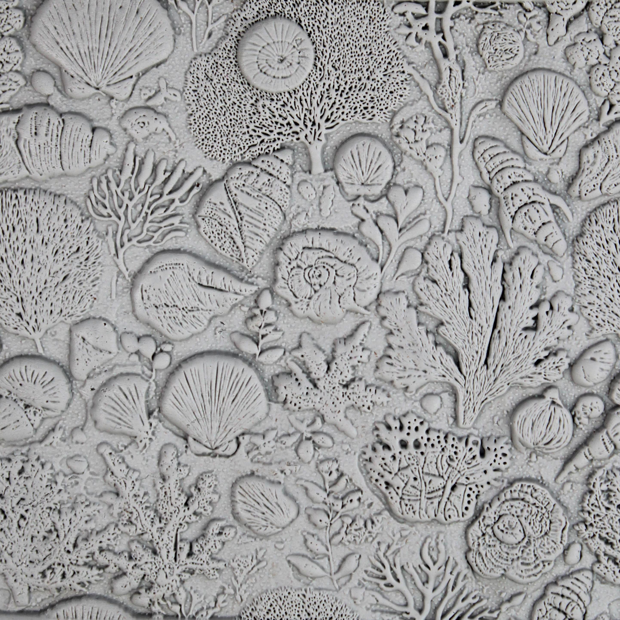 Seamless Ocean Clay Texture Roller Set #01 - Coastal Creatures & Shells and Seafloor (4