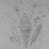 America Clay Texture Roller Set #01 - Stars & Stripes and Americana Icons (4")