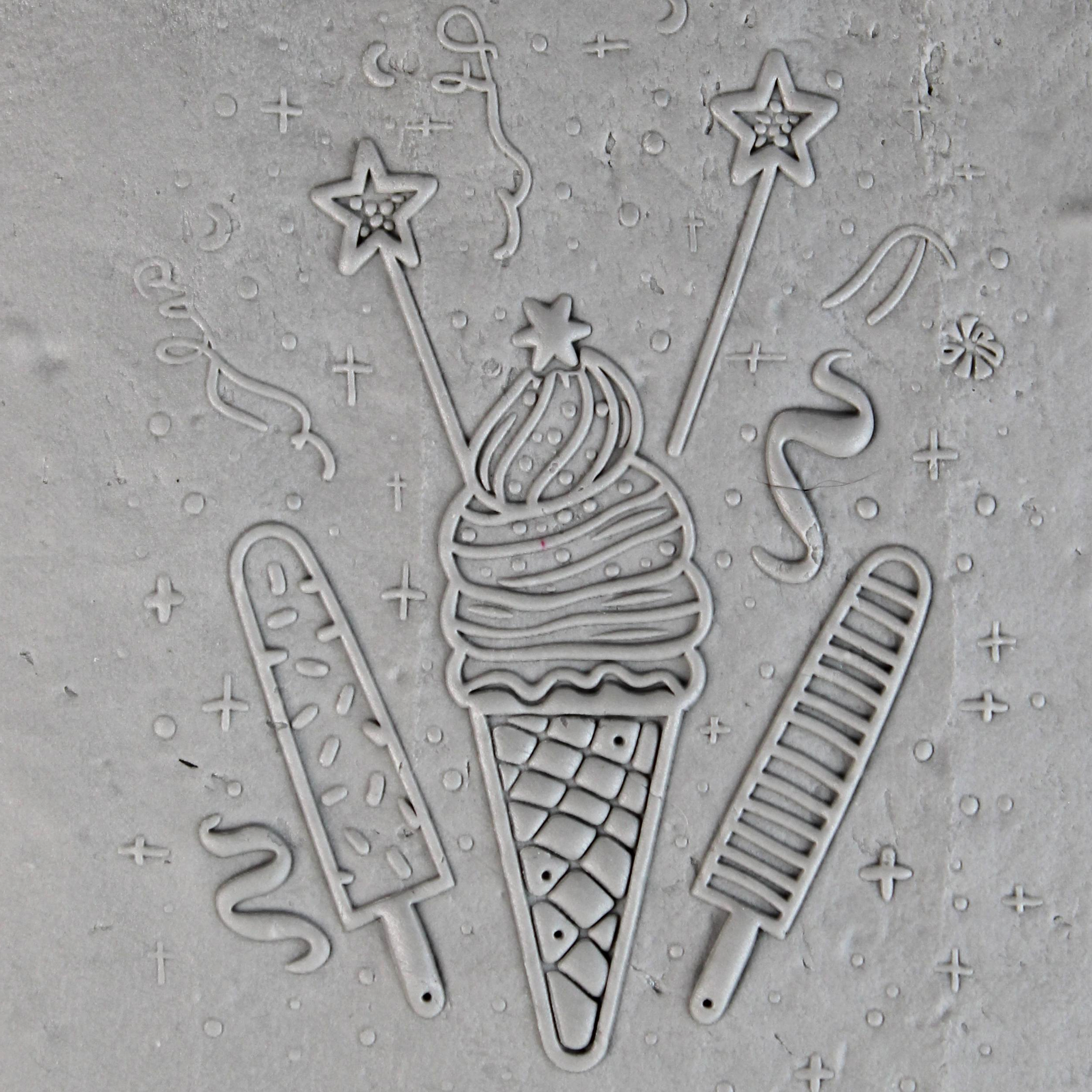 America Clay Texture Roller Set #01 - Stars & Stripes and Americana Icons (4