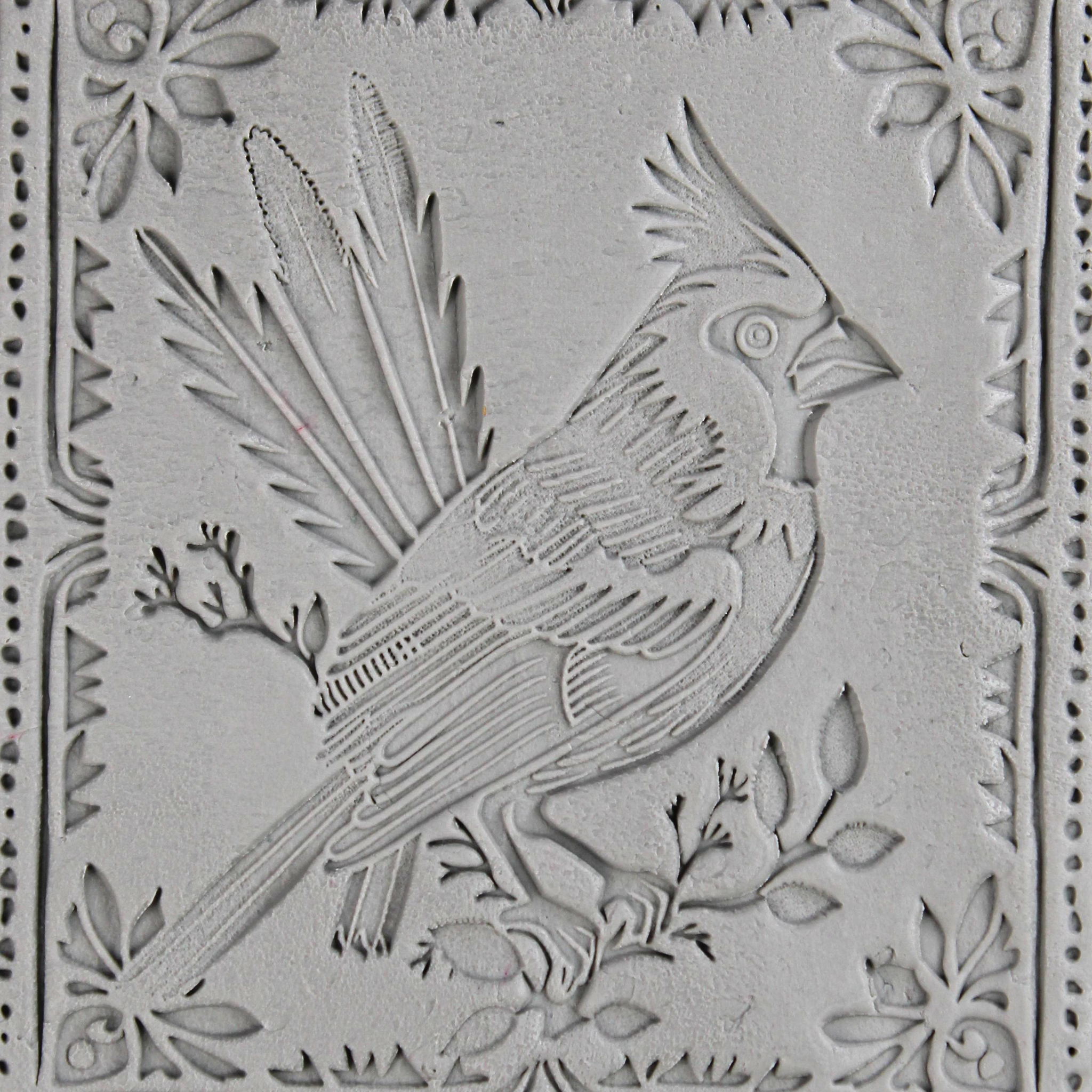 Bird Clay Texture Roller Set #01 - Backyard Bird and Tropical Bird (4