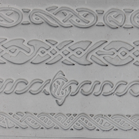 Seamless Border Clay Texture Roller Set #01 - Celtic Knotwork & Garden Reverie (4")