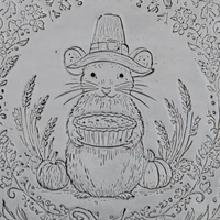 Thanksgiving Clay Texture Roller Set #01 - Thanksgiving Feast and Thanksgiving Pals (4")