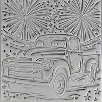 America Clay Texture Roller Set #01 - Stars & Stripes and Americana Icons (4")