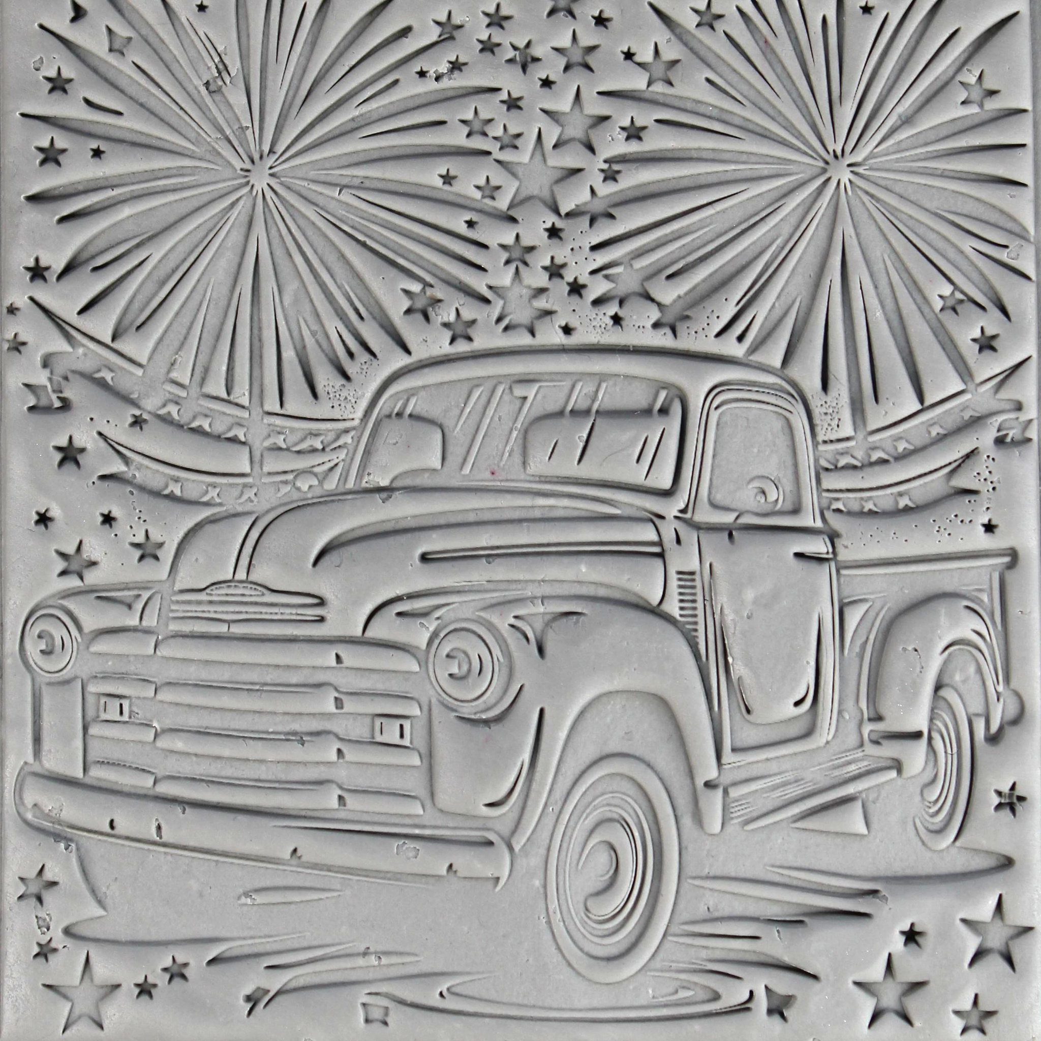 America Clay Texture Roller Set #01 - Stars & Stripes and Americana Icons (4