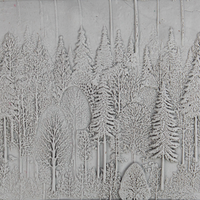 Seamless Meadow Clay Texture Roller Set #01 - Field and Forest & Floral Foliage (4")