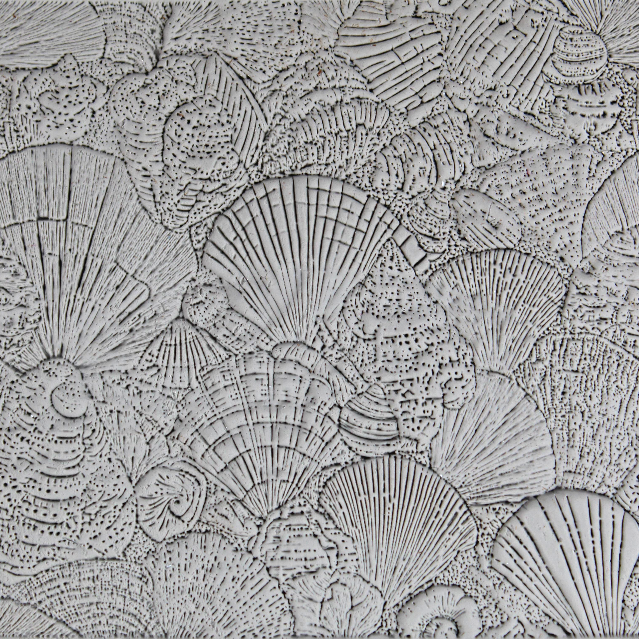 Seamless Ocean Clay Texture Roller Set #01 - Coastal Creatures & Shells and Seafloor (4