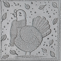 Thanksgiving Clay Texture Roller Set #01 - Thanksgiving Feast and Thanksgiving Pals (4")