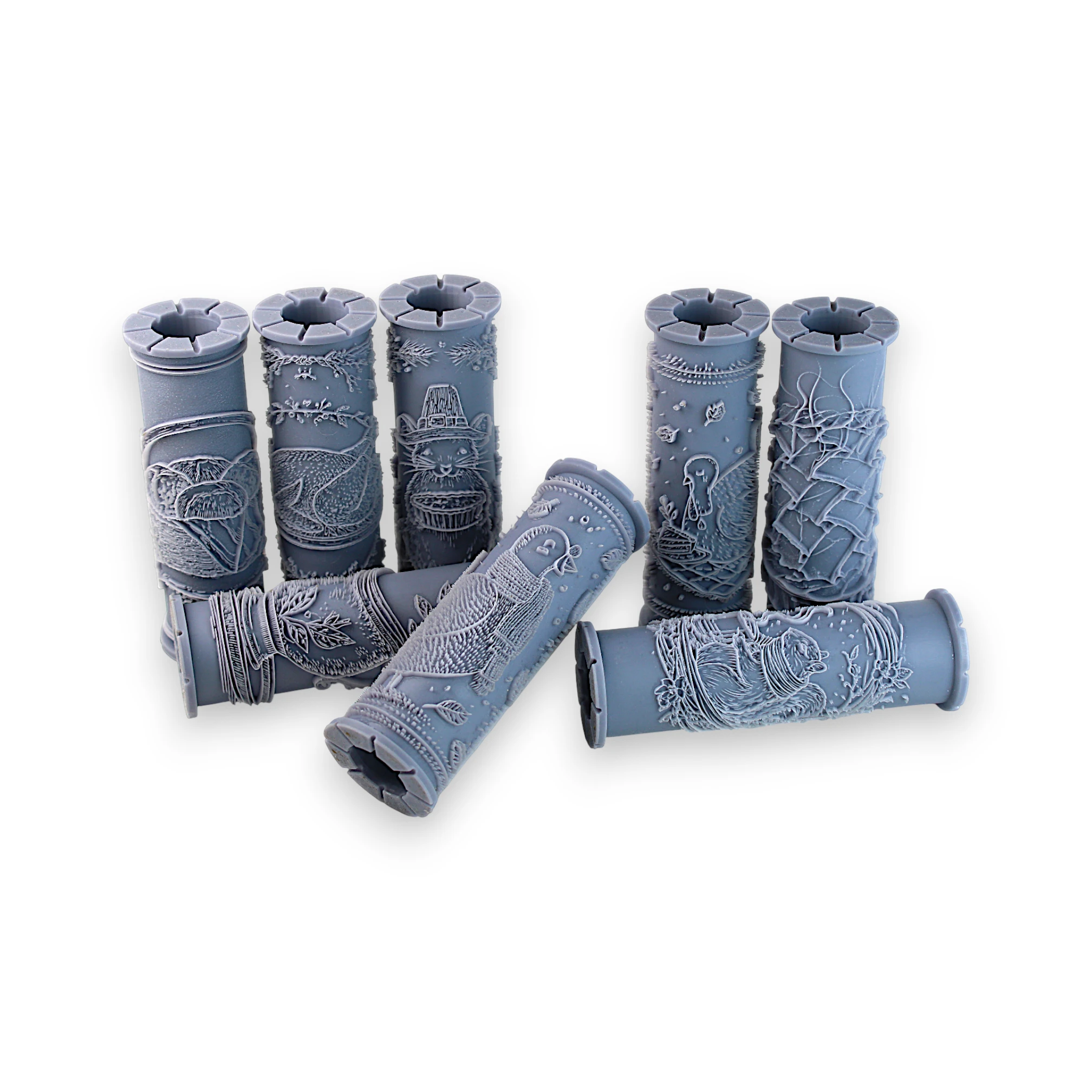 Thanksgiving Clay Texture Roller Set #01 - Thanksgiving Feast and Thanksgiving Pals (4