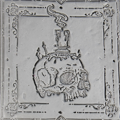 Skull Candle Roller — clay texture roller