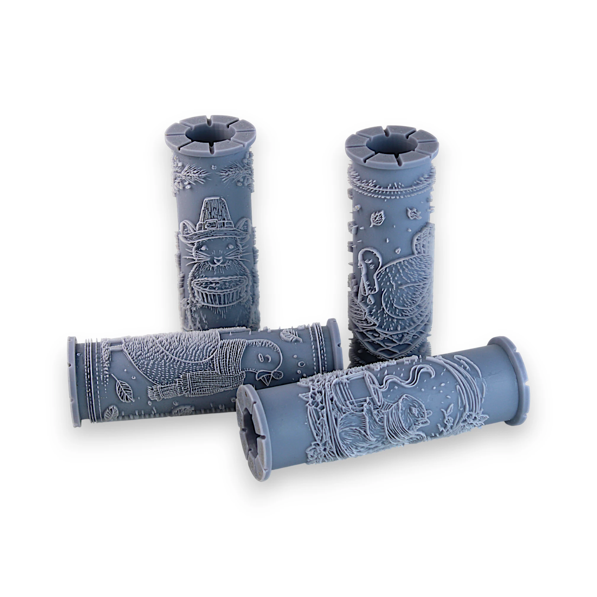 Thanksgiving Clay Texture Roller Set #01 - Thanksgiving Feast and Thanksgiving Pals (4