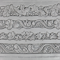 Seamless Border Clay Texture Roller Set #01 - Celtic Knotwork & Garden Reverie (4")