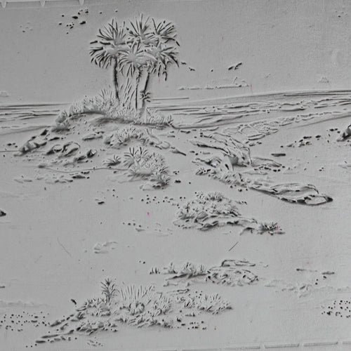 Shoreline Palms Roller — clay texture roller