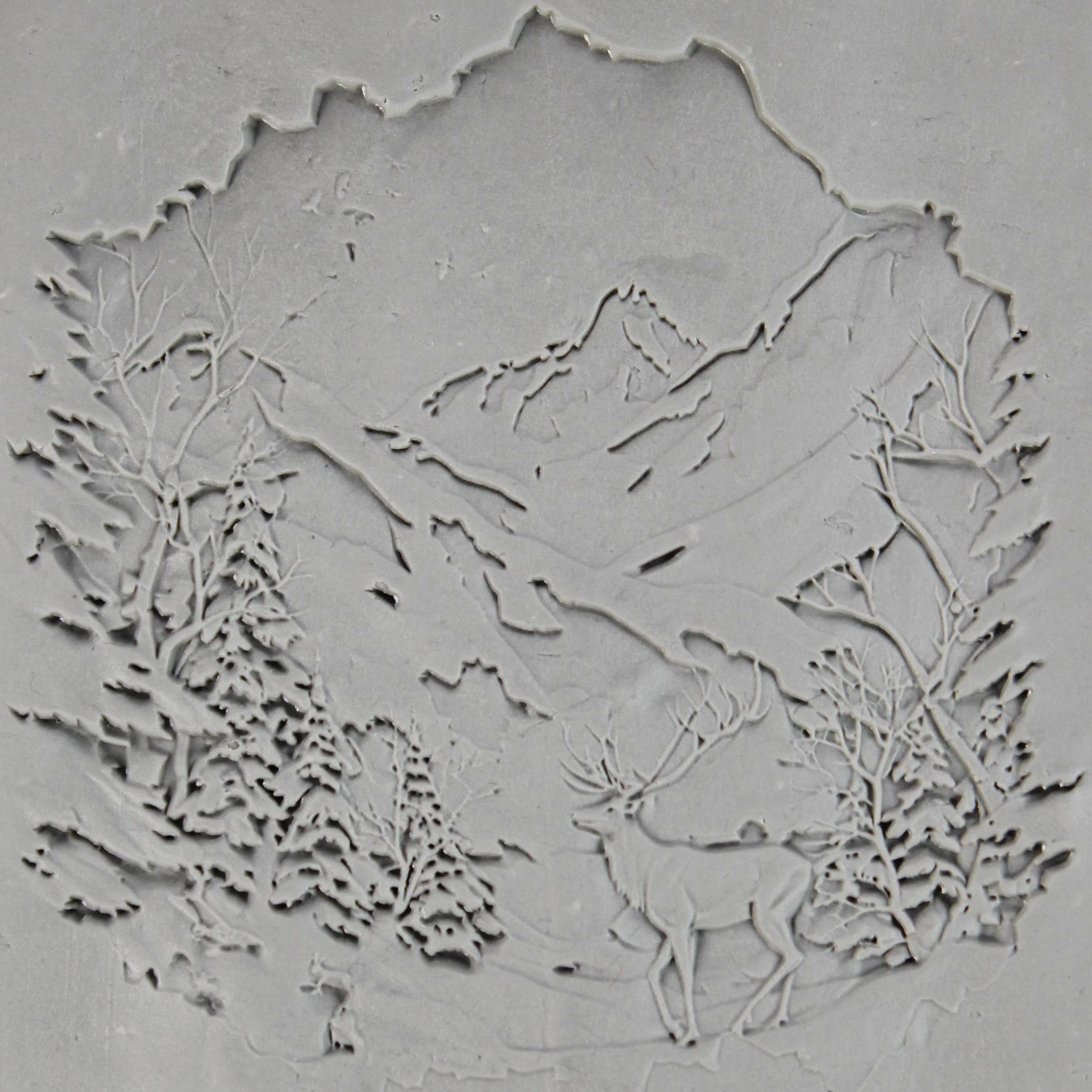 Winter Clay Texture Roller Set #01 - Winter Woods & Frosty Retreat (4