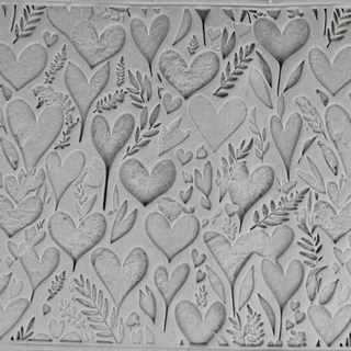 Garden of Hearts Roller — clay texture roller