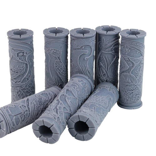 Bird Clay Texture Roller Set - Songbird & Waterbird (4") – 8 Pack