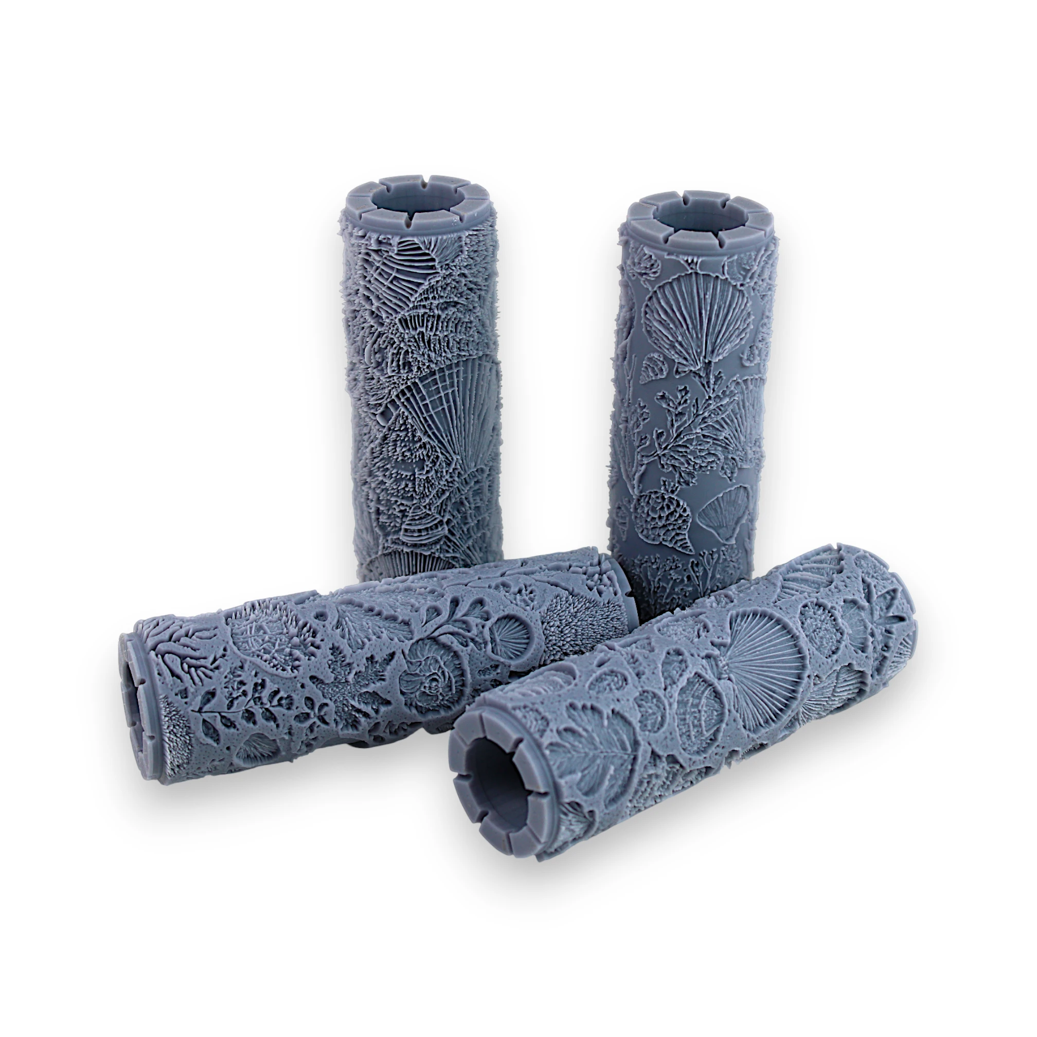 Seamless Ocean Clay Texture Roller Set #01 - Coastal Creatures & Shells and Seafloor (4
