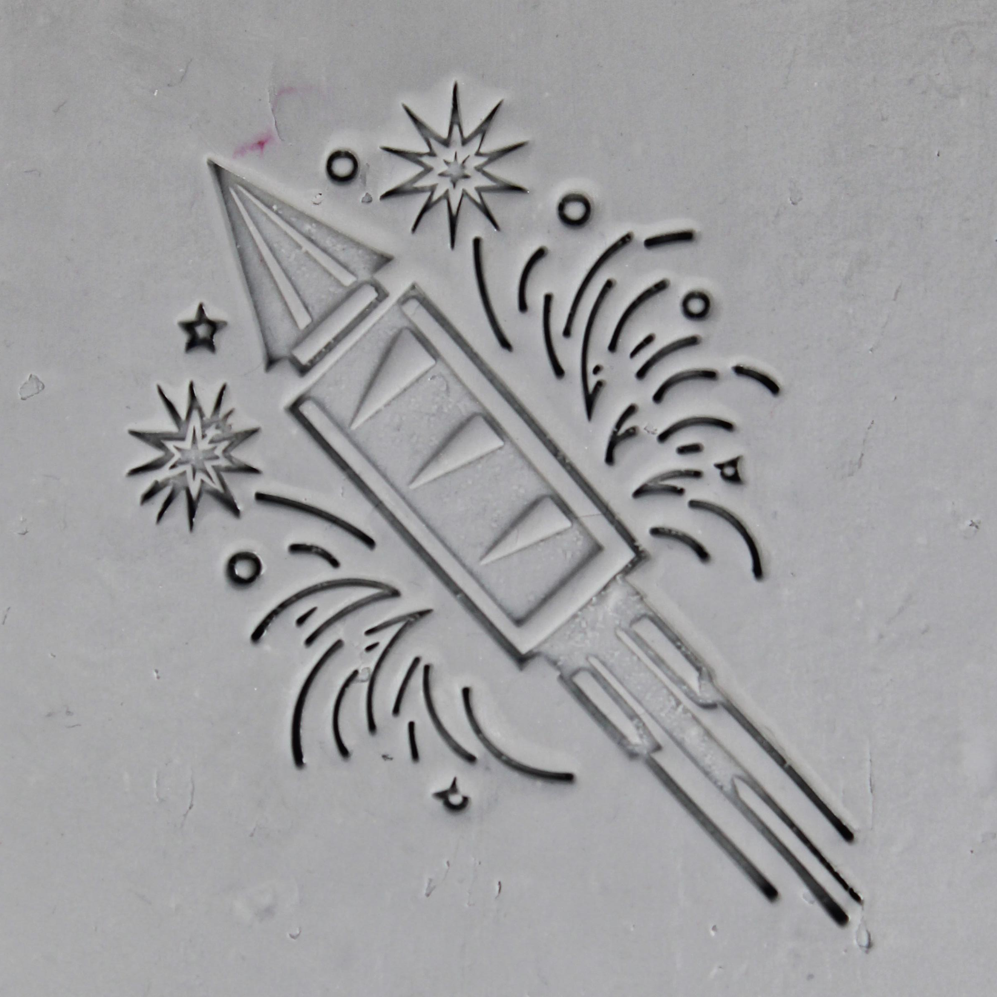 America Clay Texture Roller Set #01 - Stars & Stripes and Americana Icons (4