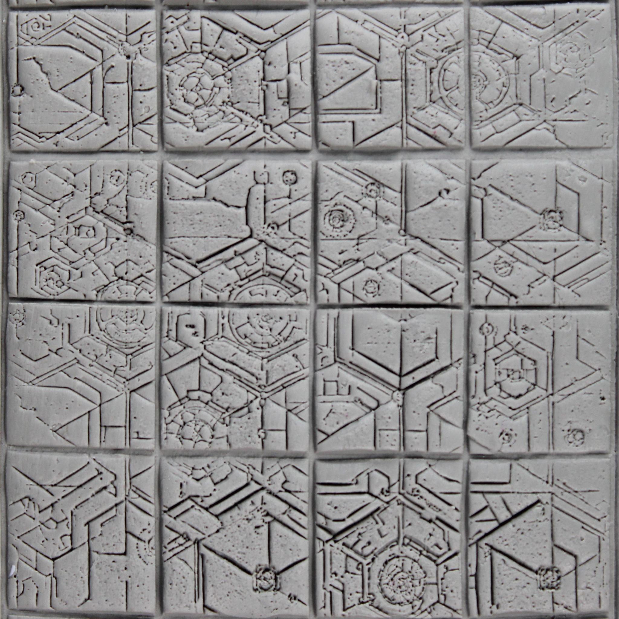 Tabletop Clay Texture Roller Set #01 - Sci-Fi & Fantasy (4